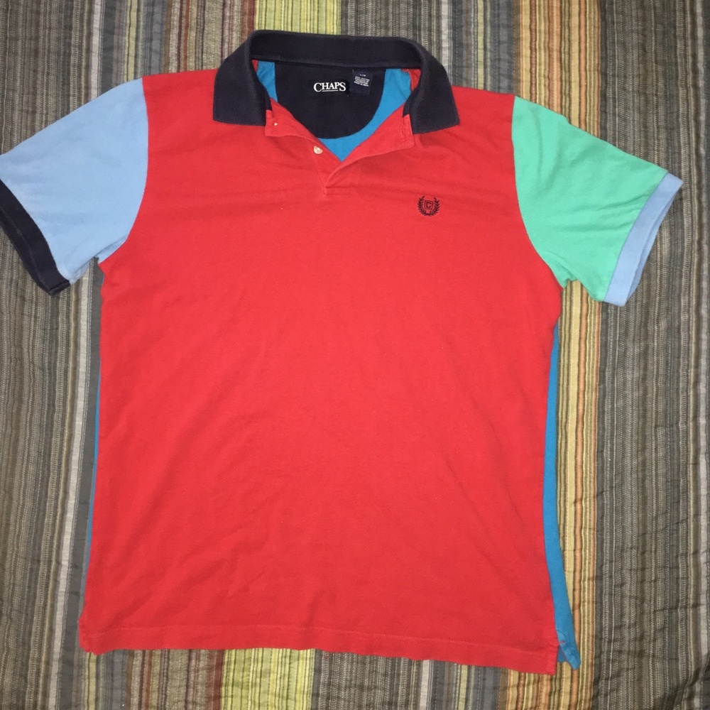 Vintage Chaps Retro Color Block Polo